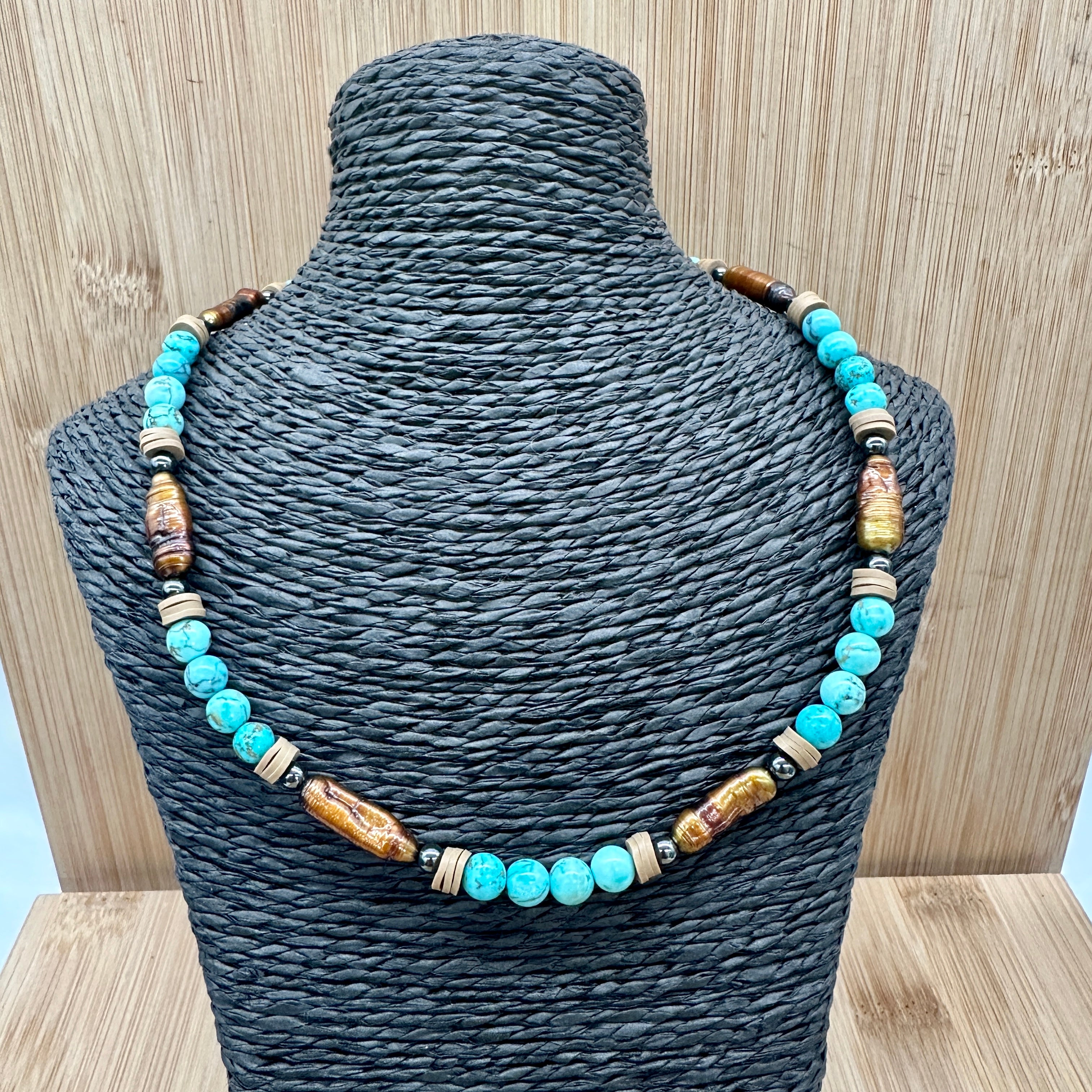 collier howlite turquoise