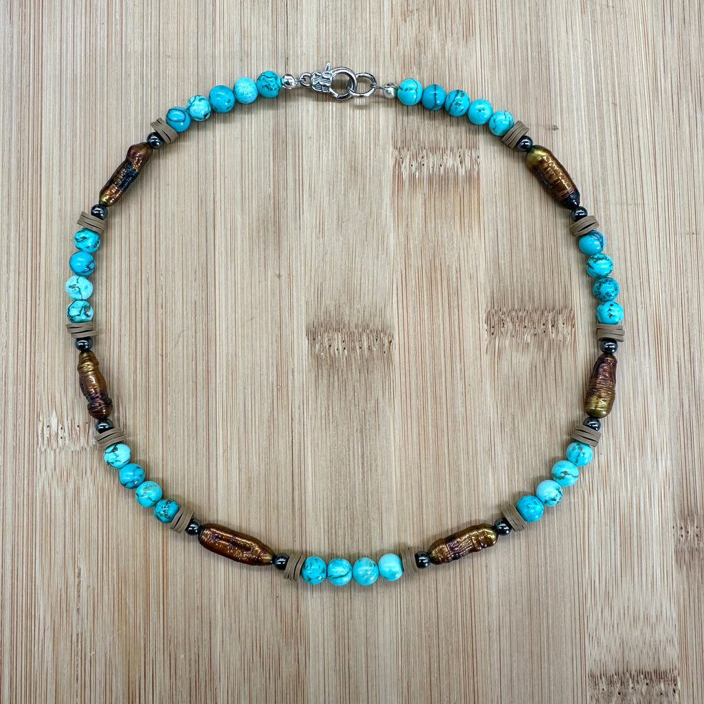 collier howlite turquoise