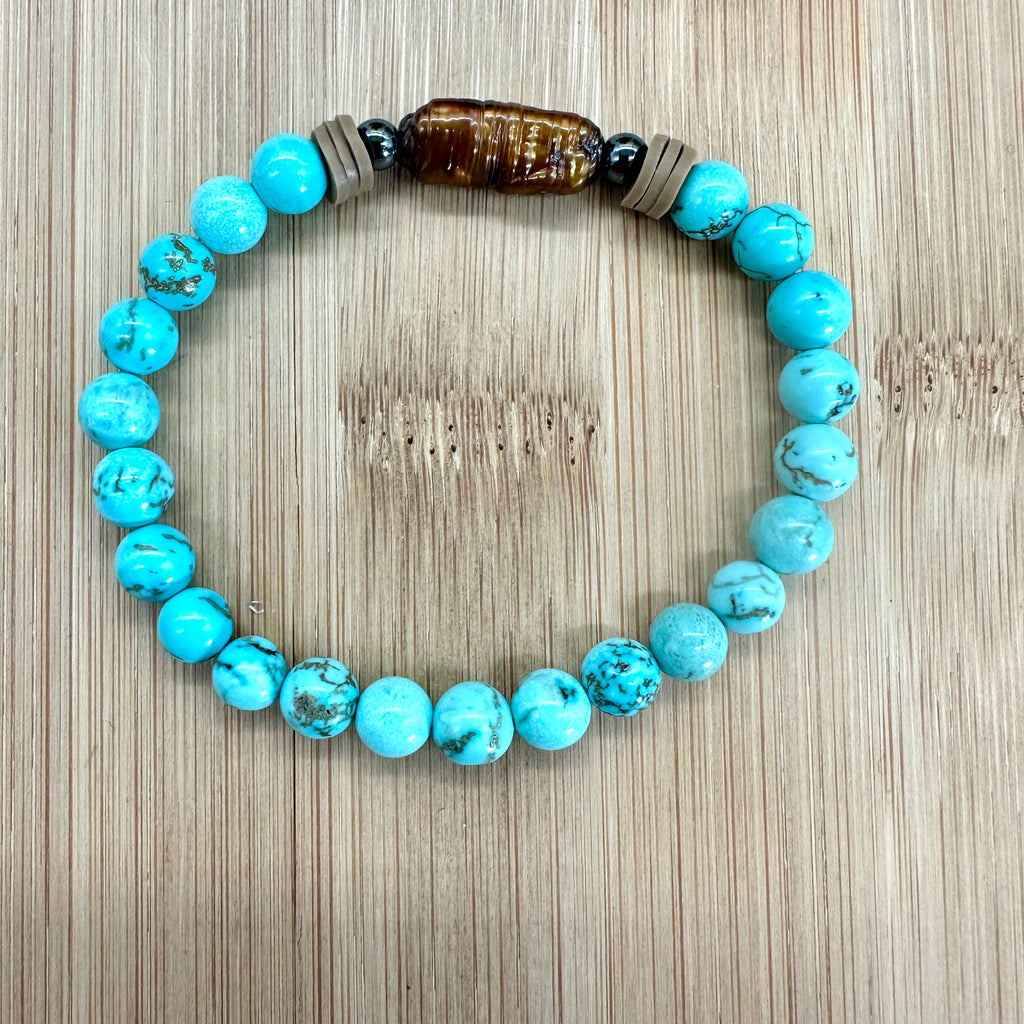 bracelet howlite et ceramique