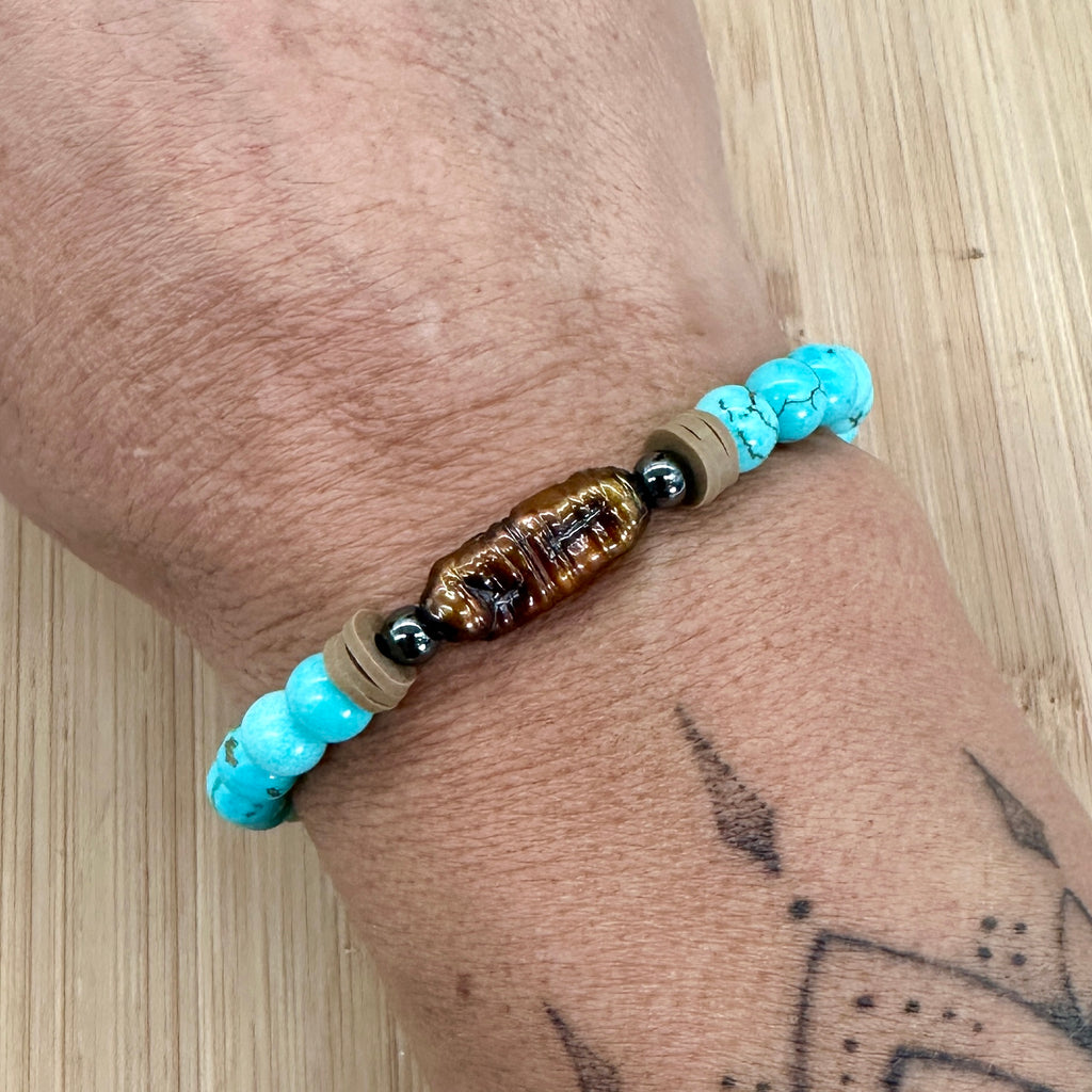 bracelet howlite et ceramique